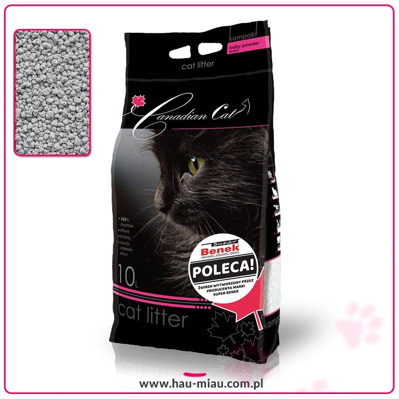 Canadian Cat - BABY POWDER - Żwirek bentonitowy zapachowy - 10 L