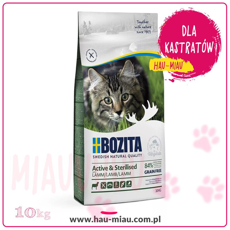 Bozita - Active & Sterilised Grain Free Lamb - JAGNIĘCINA - 10KG Bozita - Active & Sterilised Grain Free Lamb - JAGNIĘCINA - 10KG