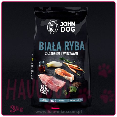 John Dog - BIAŁA RYBA Z ŁOSOSIEM I WARZYWAMI - 3 KG