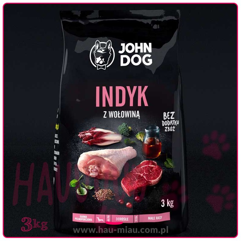 John Dog - Premium - INDYK Z WOŁOWINĄ - 3 KG John Dog - Premium - INDYK Z WOŁOWINĄ - 3 KG