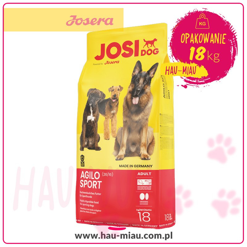 JosiDog - Agilo Sport - ŁOSOŚ & DRÓB - 18 KG JosiDog - Agilo Sport - ŁOSOŚ & DRÓB - 18 KG