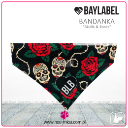 Baylabel - Bandanka - Skulls & Roses - "S"