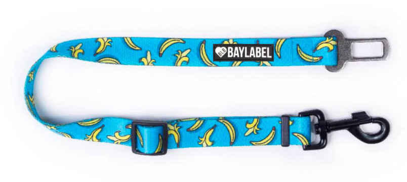 Baylabel - Pas do samochodu dla psa - Crazy Bananas - 2,5 cm Baylabel - Pas do samochodu dla psa - Crazy Bananas - 2,5 cm