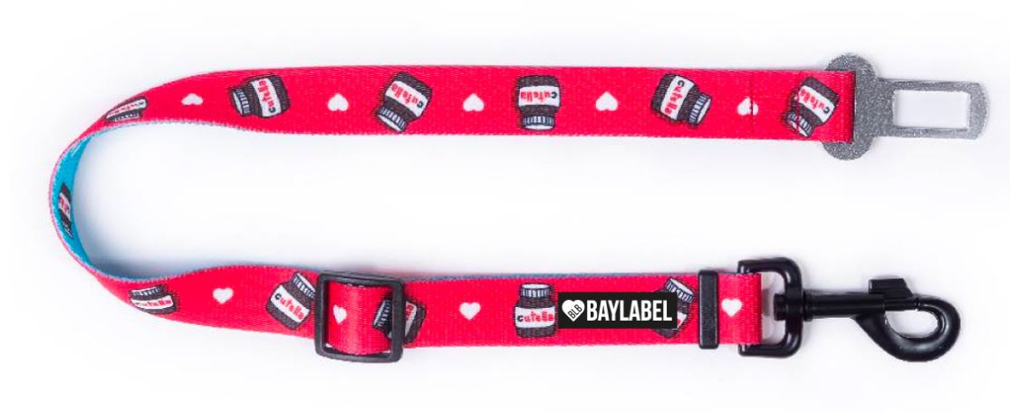 Baylabel - Pas do samochodu dla psa - Red Cutella - 2,5 cm