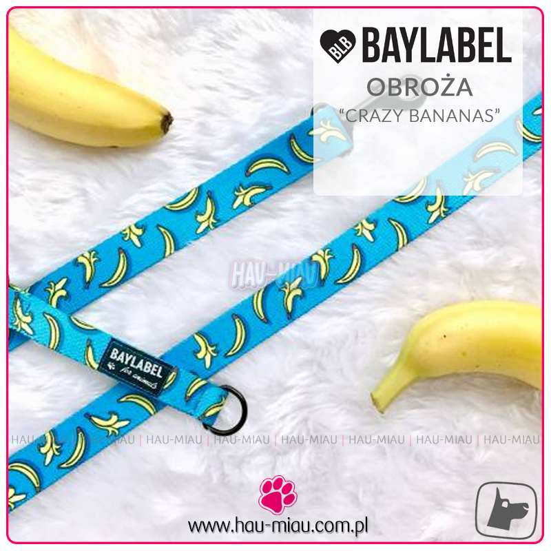 Baylabel - Smycz Przepinana 300 cm - Crazy Bananas - "L" Baylabel - Smycz Przepinana 300 cm - Crazy Bananas - "L"