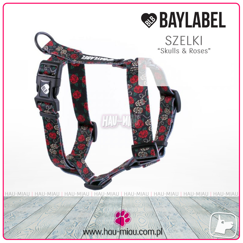 Baylabel - Szelki dla psa - Skulls & Roses - "L" Baylabel - Szelki dla psa - Skulls & Roses - "L"