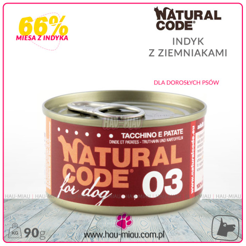 Natural Code - 03 - INDYK i ZIEMNIAKI - 90g Natural Code - 03 - INDYK i ZIEMNIAKI - 90g