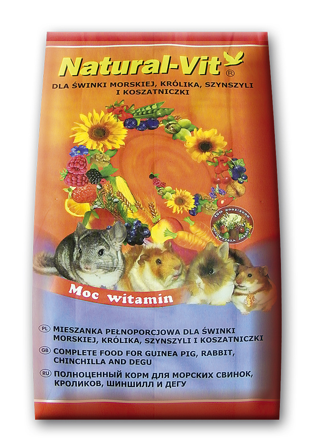 Natural-Vit - Mieszanka dla gryzoni - KRÓLIK & SZYNSZYLA & ŚWINKA MORSKA & KOSZATNICZKA - 20kg Natural-Vit - Mieszanka dla gryzoni - KRÓLIK & SZYNSZYLA & ŚWINKA MORSKA & KOSZATNICZKA - 20kg