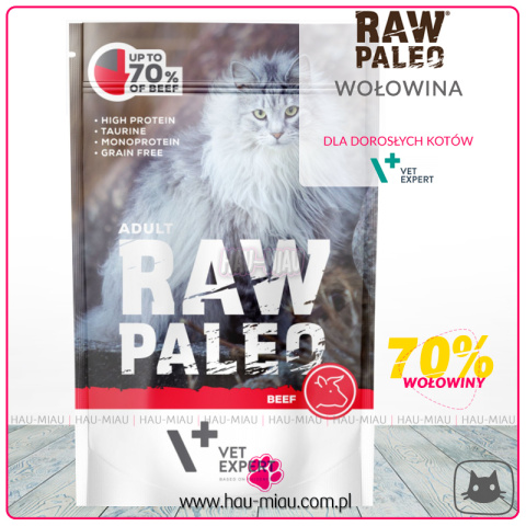 Raw Paleo - Adult Cat Beef - WOŁOWINA - 100g Raw Paleo - Adult Cat Beef - WOŁOWINA - 100g