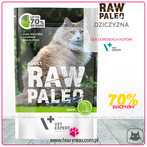 Raw Paleo - Adult Cat Game - DZICZYZNA - 100g Raw Paleo - Adult Cat Game - DZICZYZNA - 100g