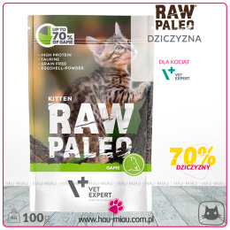 Raw Paleo - Kitten Cat Game - DZICZYZNA - 100g - dla Kociąt