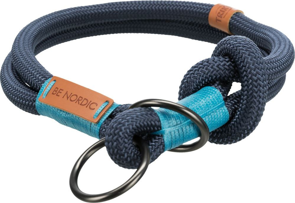 Trixie - Obroża zaciskowa linkowa tkana - Be Nordic - NIEBIESKA - S/M - 40cm Trixie - Obroża zaciskowa linkowa tkana - Be Nordic - NIEBIESKA - S/M - 40cm