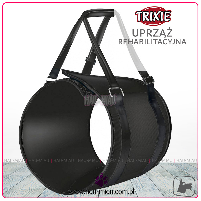 Trixie - Uprząż rehabilitacyjna / nosidło - CZARNA - L/XL - 75-90cm - do 45kg