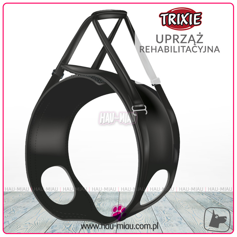 Trixie - Uprząż rehabilitacyjna / nosidło - CZARNA - L - 65-75cm - do 35kg Trixie - Uprząż rehabilitacyjna / nosidło - CZARNA - L - 65-75cm - do 35kg