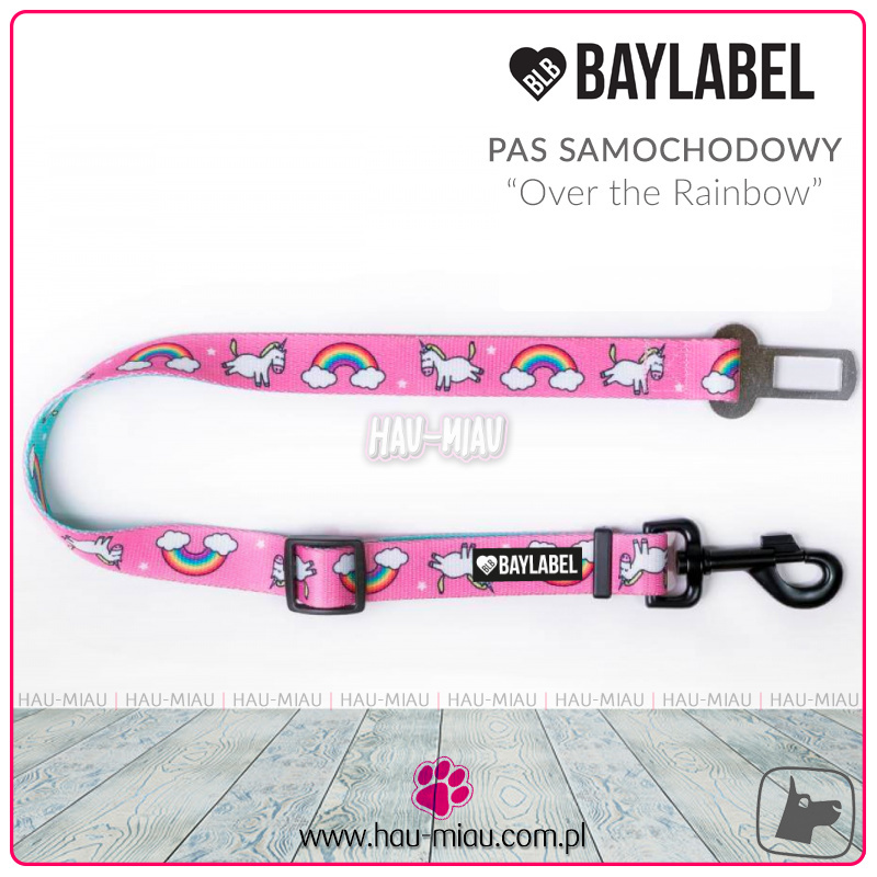 Baylabel - Pas do samochodu dla psa - Over the Rainbow - 2,5 cm