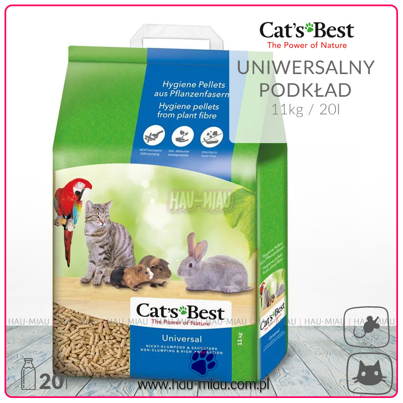 Cat`s Best - Universal Genialna uniwersalna ściółka - 20 L / 11 kg