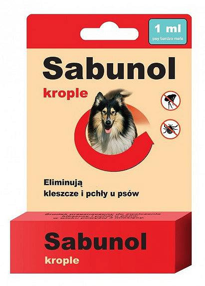Dr Seidel - Sabunol - Krople eliminujące pchły i kleszcze - 1 ml Dr Seidel - Sabunol - Krople eliminujące pchły i kleszcze - 1 ml