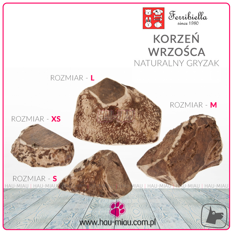 Ferribiella - Gryzak naturalny - Korzeń Wrzośca - M - dla psów do 20kg Ferribiella - Gryzak naturalny - Korzeń Wrzośca - M - dla psów do 20kg