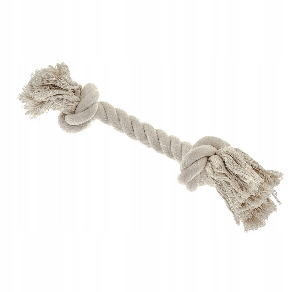 Ferribiella - Szarpak zabawka podwójny węzeł - Classic Dental - SZARY - 40cm - TOY Ferribiella - Szarpak zabawka podwójny węzeł - Classic Dental - SZARY - 40cm - TOY