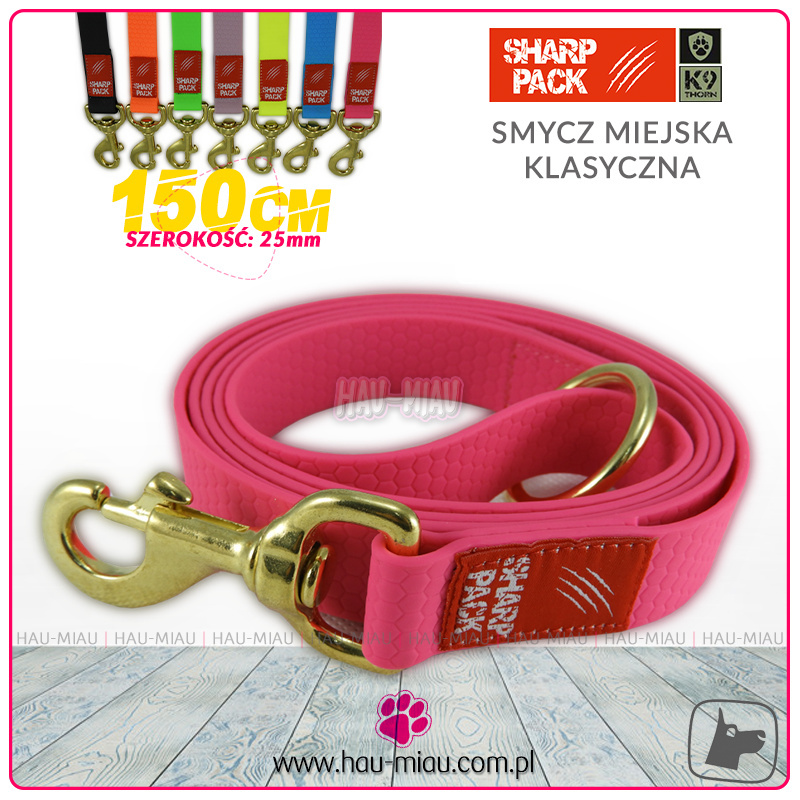 Sharp Pack - Smycz miejska 150cm / 2,5cm - Hexa - RÓŻOWA Sharp Pack - Smycz miejska 150cm / 2,5cm - Hexa - RÓŻOWA