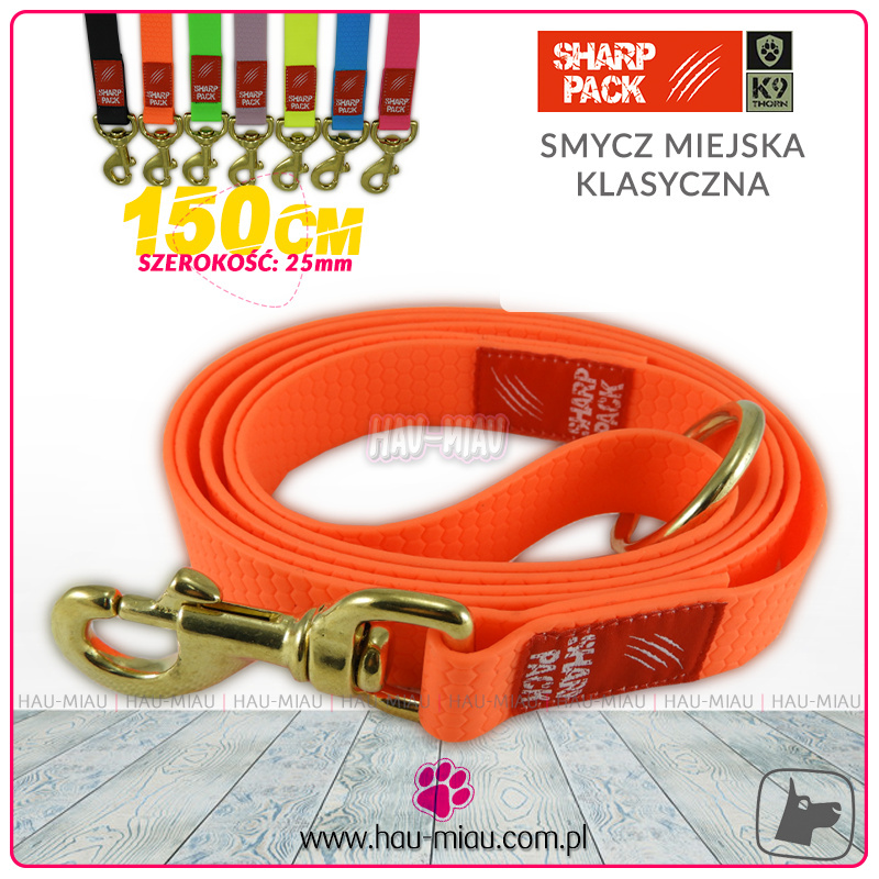 Sharp Pack - Smycz miejska 150cm / 2,5cm - Hexa - POMARAŃCZOWA Sharp Pack - Smycz miejska 150cm / 2,5cm - Hexa - POMARAŃCZOWA