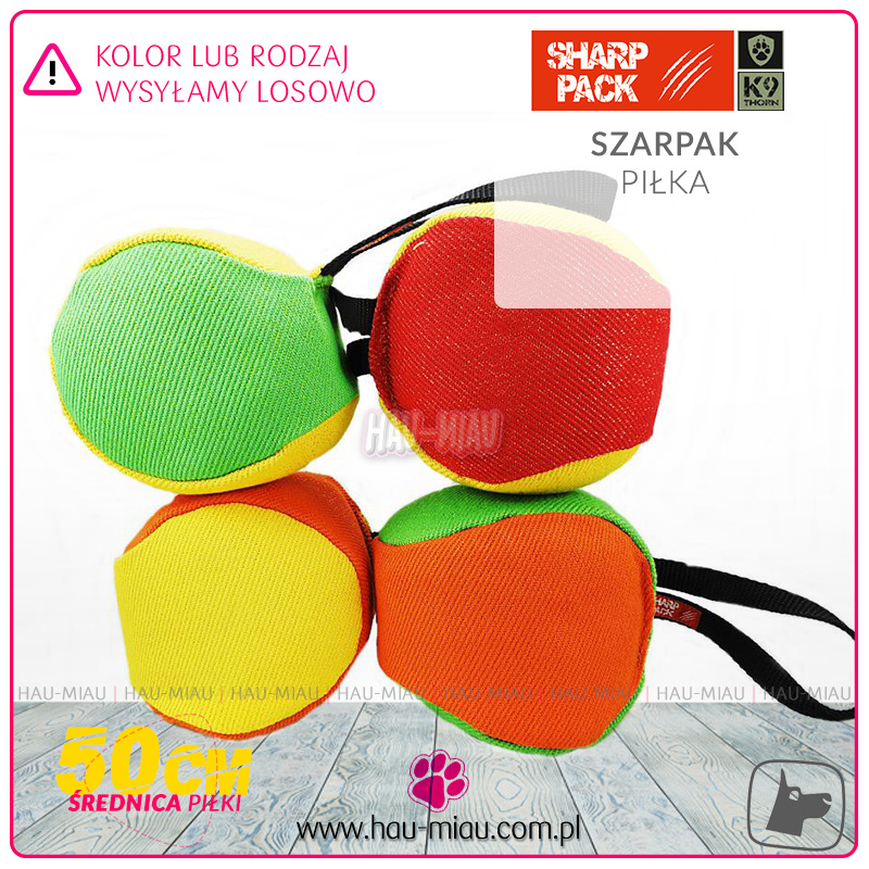 Sharp Pack - Szarpak szkoleniowy - SHARP PIŁKA - śr. ok 50cm - RÓŻNE KOLORY Sharp Pack - Szarpak szkoleniowy - SHARP PIŁKA - śr. ok 50cm - RÓŻNE KOLORY