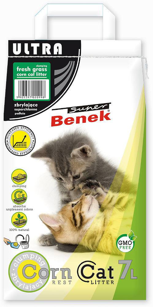 Super Benek - Corn Cat Ultra Fresh grass - Świeża trawa - 7 L Super Benek - Corn Cat Ultra Fresh grass - Świeża trawa - 7 L