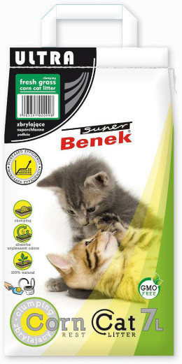 Super Benek - Corn Cat Ultra Fresh grass - Świeża trawa - 7 L