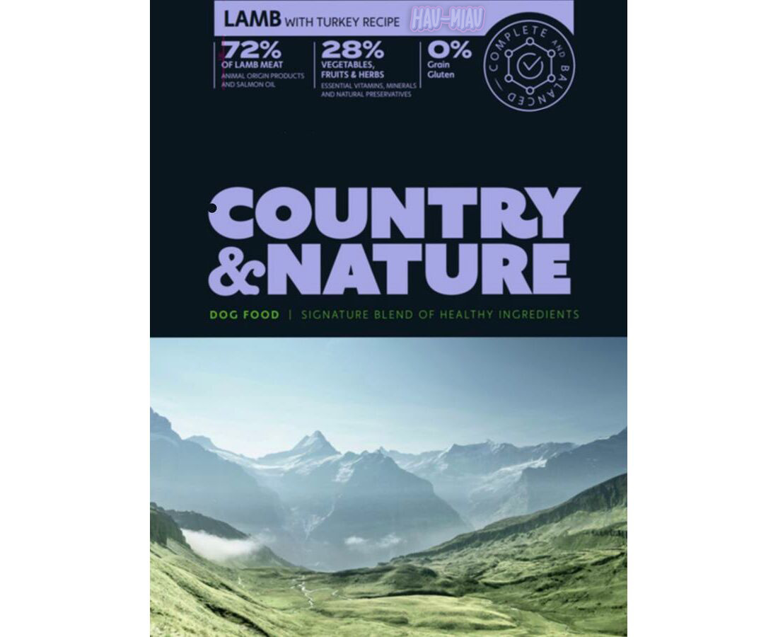 Country & Nature - Lamb with Turkey Recipe - Karma dla psów ras małych i średnich – JAGNIĘCINA i INDYK - 14kg Country & Nature - Lamb with Turkey Recipe - Karma dla psów ras małych i średnich – JAGNIĘCINA i INDYK - 14kg