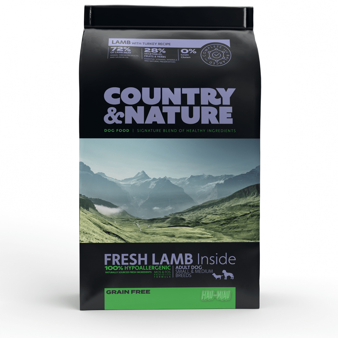 Country & Nature - Lamb with Turkey Recipe - Karma dla psów ras małych i średnich – JAGNIĘCINA i INDYK - 14kg Country & Nature - Lamb with Turkey Recipe - Karma dla psów ras małych i średnich – JAGNIĘCINA i INDYK - 14kg