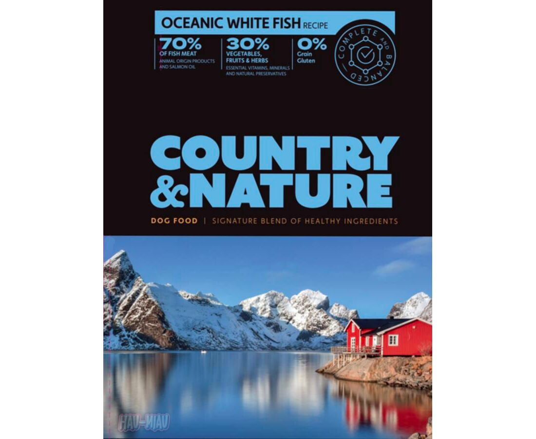 Country & Nature - Oceanic White Fish Recipe. Karma dla psów ras średnich i dużych - RYBY MORSKIE - 3 kg Country & Nature - Oceanic White Fish Recipe. Karma dla psów ras średnich i dużych - RYBY MORSKIE - 3 kg