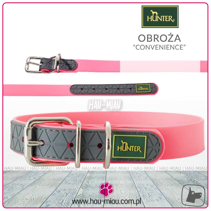 Hunter - Obroża Convenience 45 - Różowa Hunter - Obroża Convenience 45 - Różowa