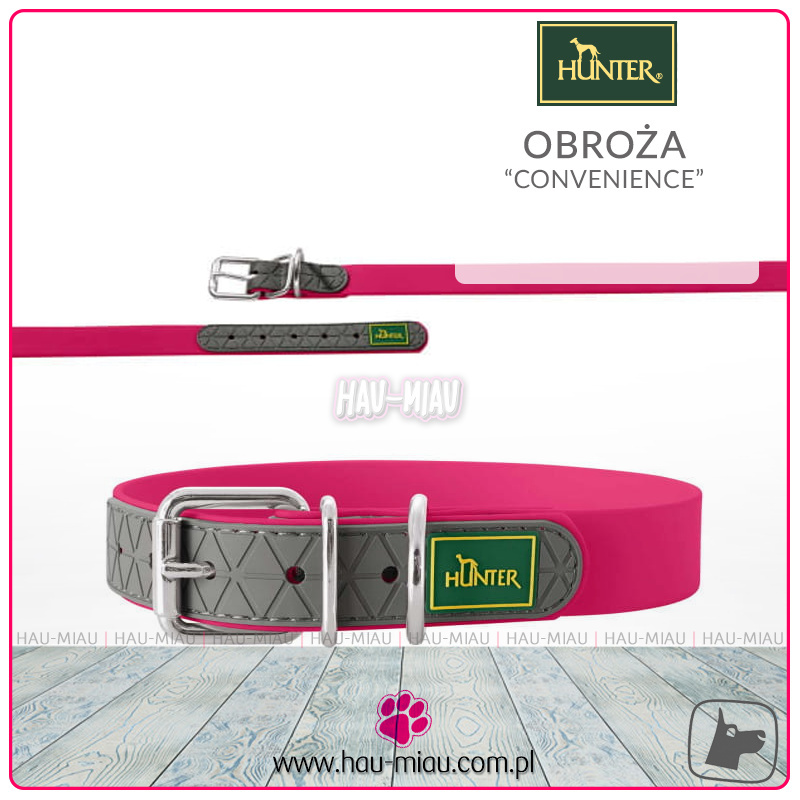 Hunter - Obroża Convenience 60 - Malinowa Hunter - Obroża Convenience 60 - Malinowa
