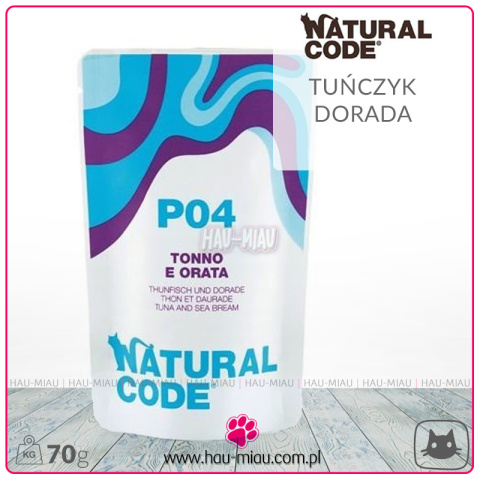 Natural Code - P04 - TUŃCZYK, DORADA - 70g Natural Code - P04 - TUŃCZYK, DORADA - 70g
