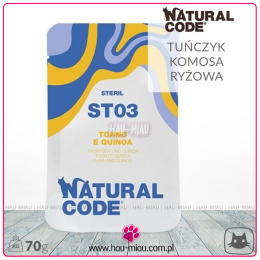 Natural Code - ST03 - TUŃCZYK I KOMOSA RYŻOWA - 70g - dla Kastratów