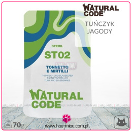 Natural Code - ST02 - TUŃCZYK I JAGODY - 70g - dla Kastratów