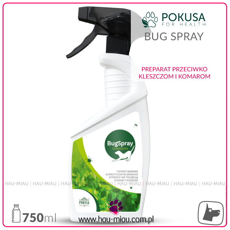 Pokusa - Green Line Bug Spray - Preparat przeciwko kleszczom i komarom - 750 ml