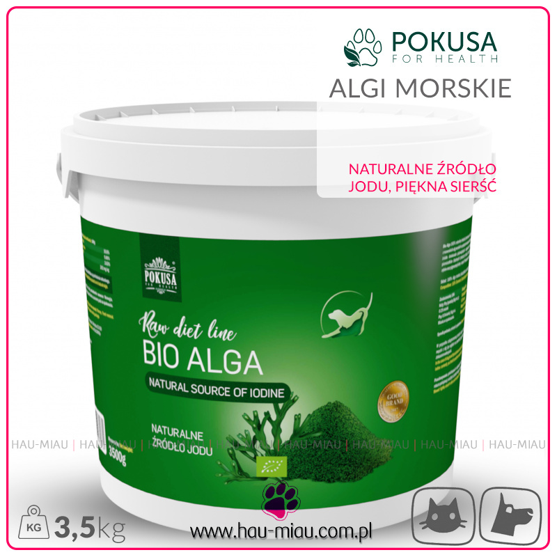 Pokusa - RawDietLine BIO Alga - Algi Morskie - Naturalne źródło jodu - 3,5 KG Pokusa - RawDietLine BIO Alga - Algi Morskie - Naturalne źródło jodu - 3,5 KG