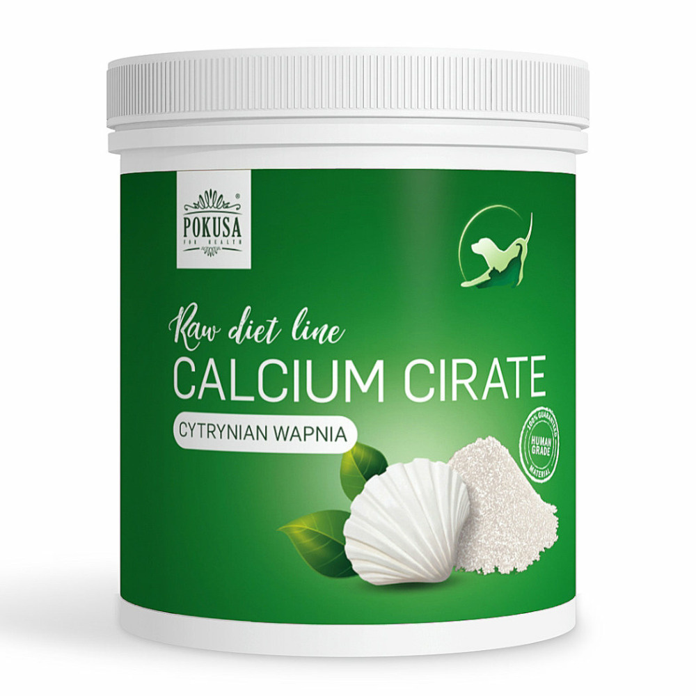 Pokusa - RawDietLine Calcium Citrate - Cytrynian wapnia - Wspiera zdrowie kości, zębów i układu krwionośnego - 1 KG