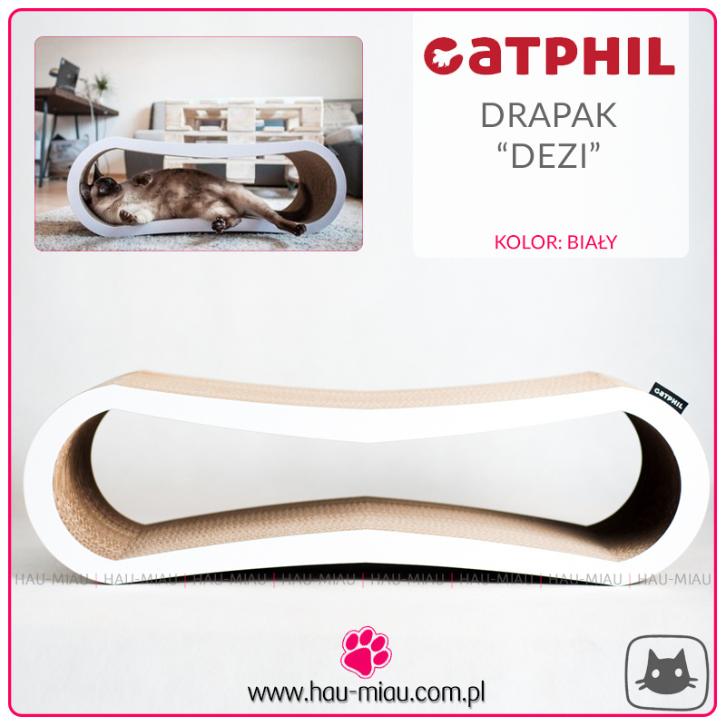 Catphil - Drapak DEZI - BIAŁY - 71/25/21 cm Catphil - Drapak DEZI - BIAŁY - 71/25/21 cm