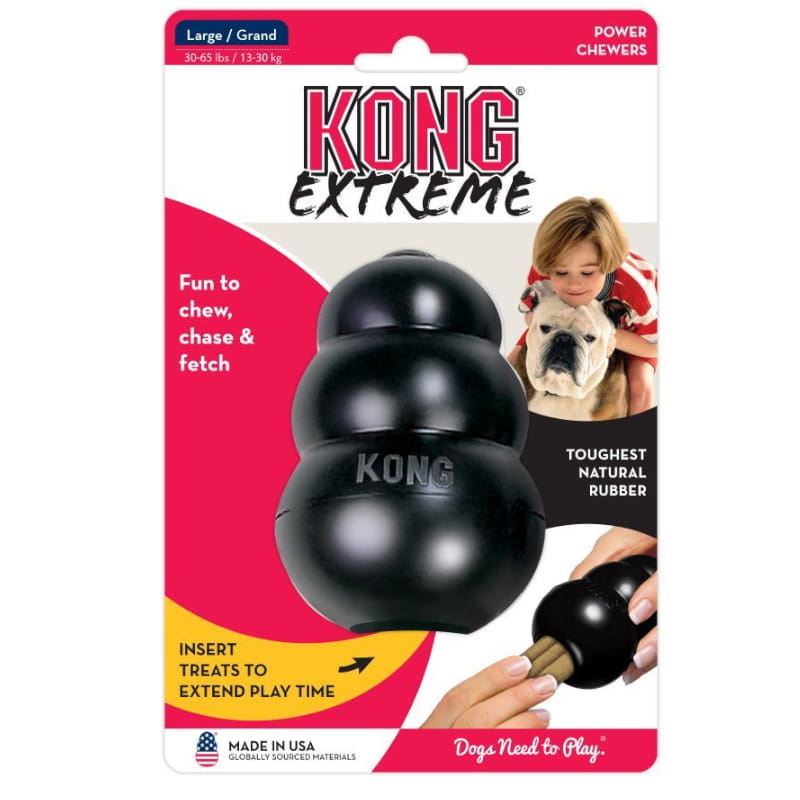 Kong - Zabawka Extreme L - Czarna Gumowa - 10cm Kong - Zabawka Extreme L - Czarna Gumowa - 10cm
