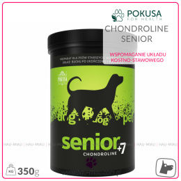 Pokusa - Chondroline Senior - Wspomaga pracę układu kostno-stawowego u psów w podeszłym wieku - 350g
