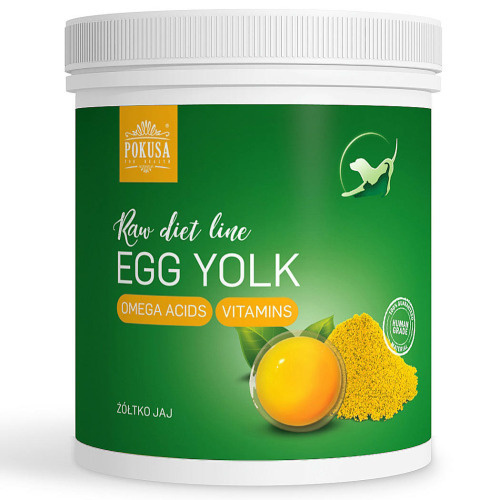 Pokusa - RawDietLine Egg Yolk - Żółtko jaj kurzych - Źródło witamin i błonnika pokarmowego - 800g