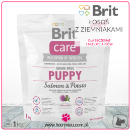 Brit Care - Grain Free Puppy Salmon & Potato - ŁOSOŚ i ZIEMNIAKI - 1 KG - dla Szczeniąt