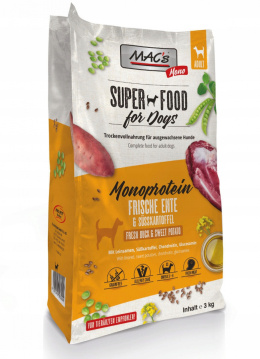 Mac's - Super Food Adult Dog - Monoproteinowa - KACZKA - 3 KG