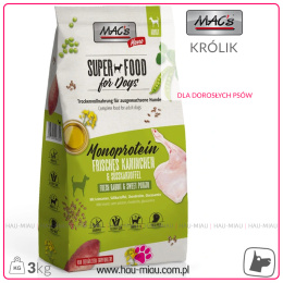 Mac's - Super Food Adult Dog - Monoproteinowa - KRÓLIK - 3 KG