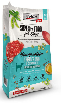 Mac`s - Super Food Adult Dog - Monoproteinowa - WOŁOWINA - 3 KG