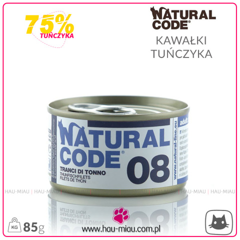 Natural Code - 08 - KAWAŁKI TUŃCZYKA - 85g Natural Code - 08 - KAWAŁKI TUŃCZYKA - 85g