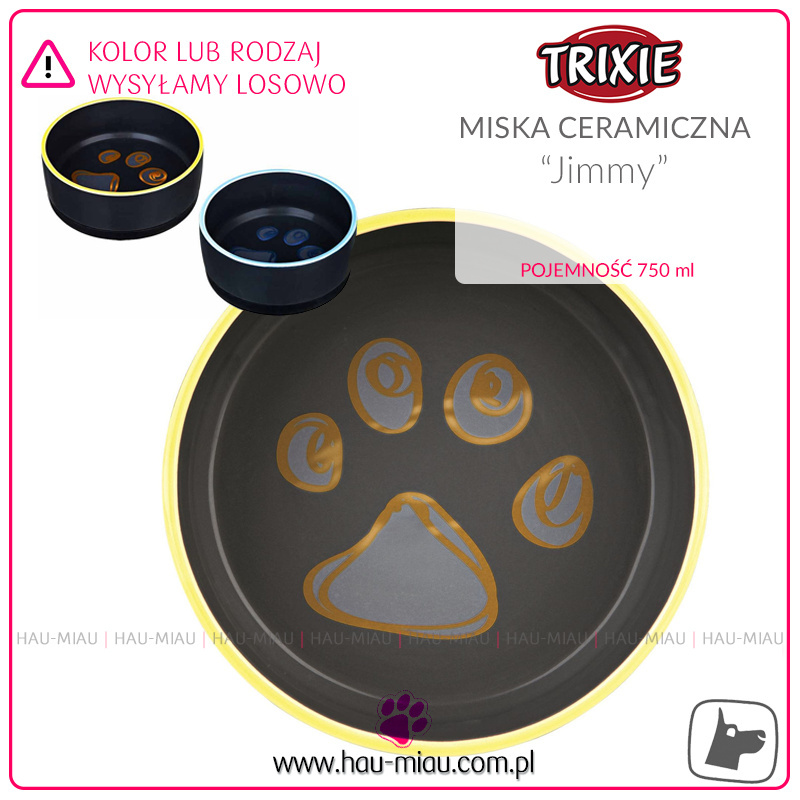 Trixie - Miska ceramiczna z gumową podstawką - 16 cm / 750ml