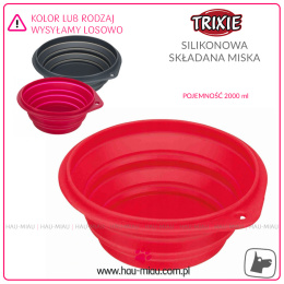 Trixie - Miska podróżna składana - silikonowa - 22cm / 2000ml